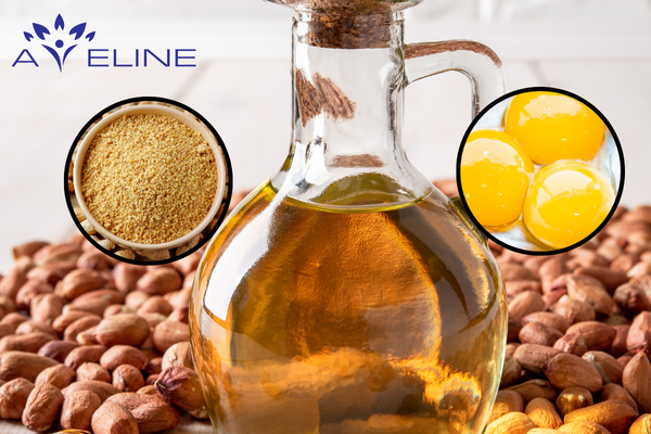 Cold-Pressed Peanut Oil, Egg Yolk, and Ground Peanuts